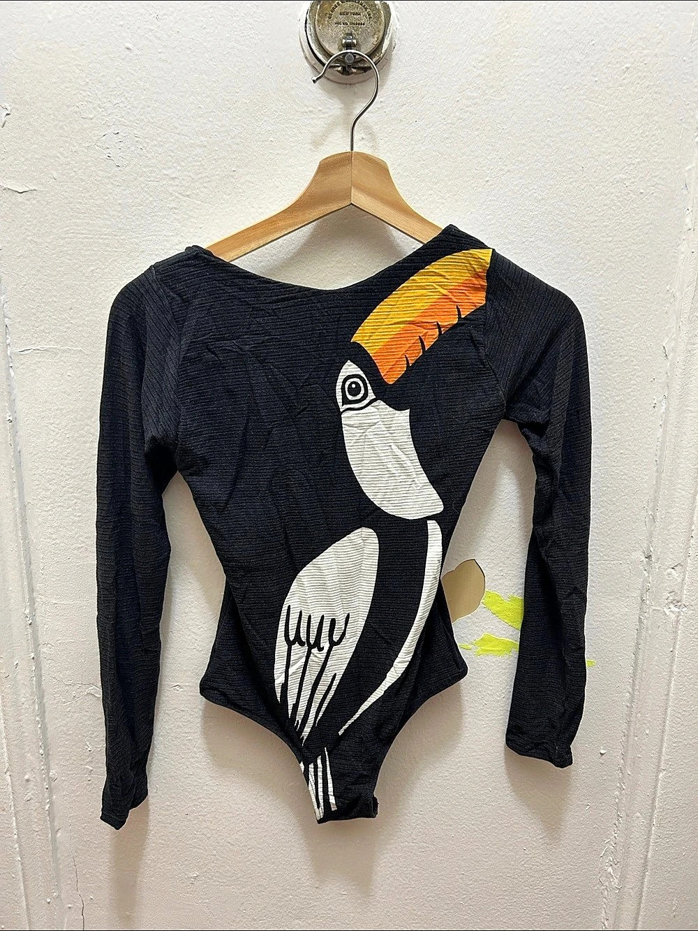 Rare FARM RIO Long Sleeve One Piece in Black & White Size Medium
